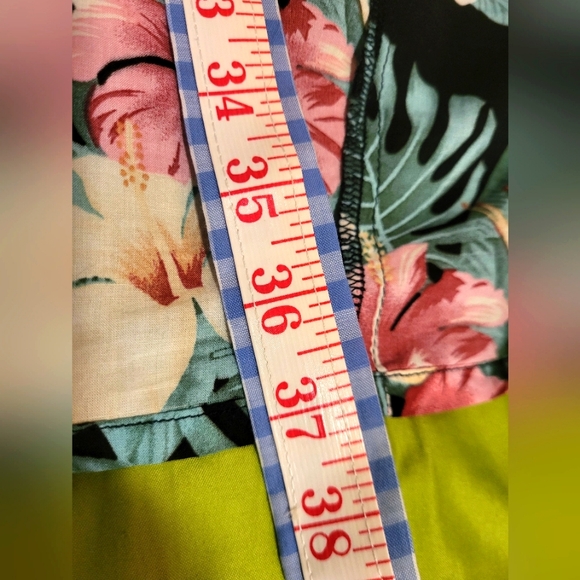 Pokoloko floral rayon/chiffon Ruana wrap 3/4 sleeves high-low one size - Picture 6 of 8